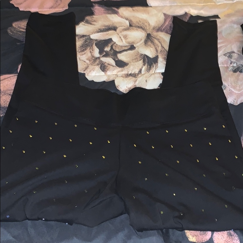 NWT PINK rhinestone leggings